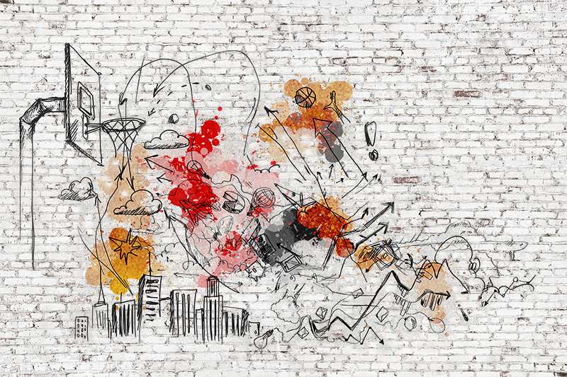 Carta da parati Basket Wall