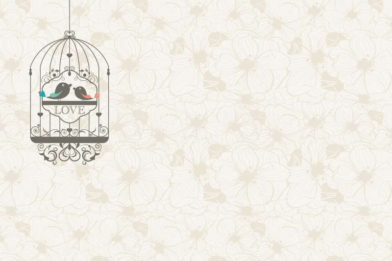 Carta da parati Bird love