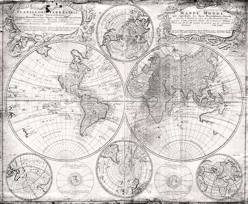 Carta da parati Mappe monde
