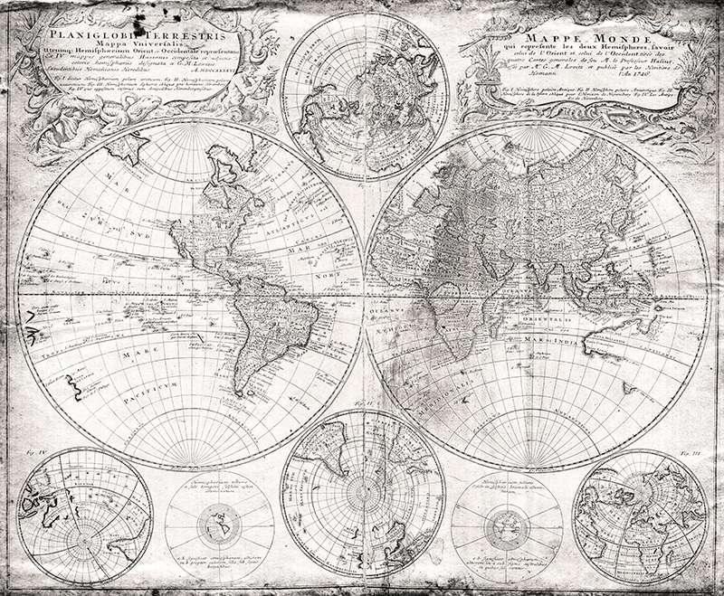 Carta da parati Mappe monde