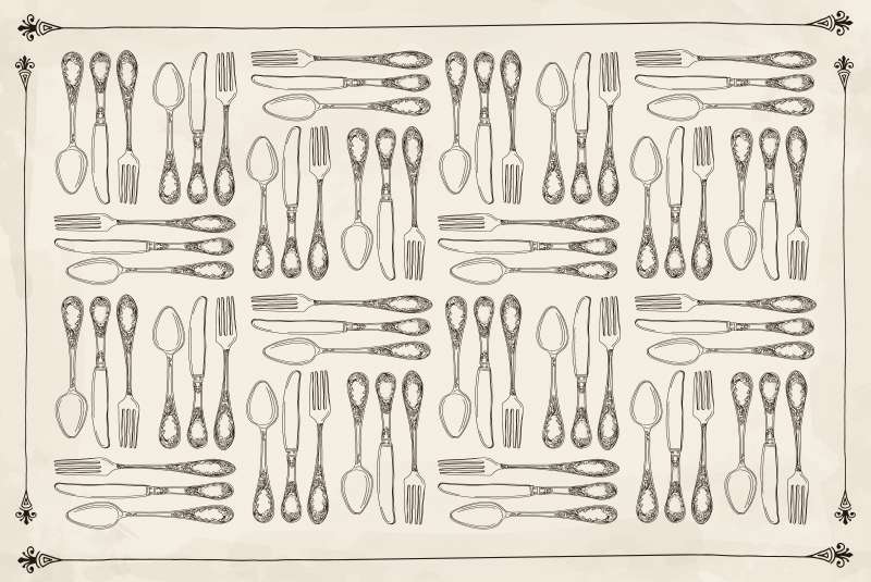 Carta da parati Silverware Carta da parati Silverware