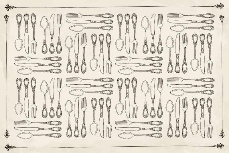 Carta da parati Silverware