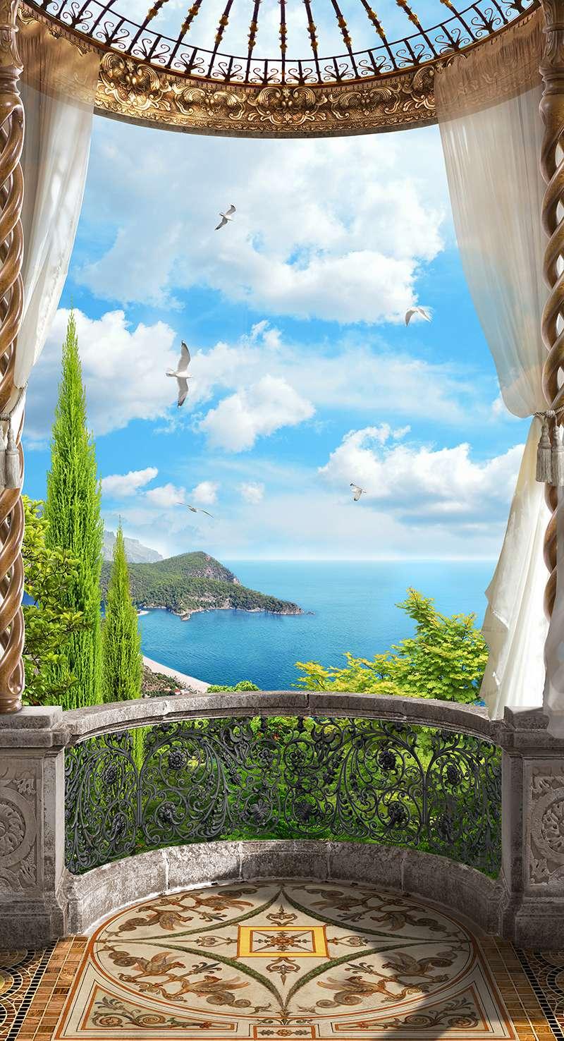 Carta da parati Balcone vista lido