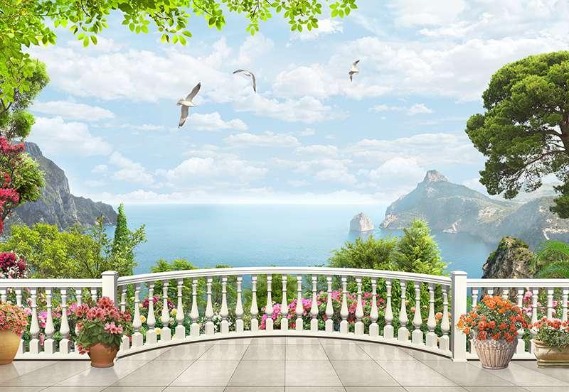 Carta da parati Balcone vista arcipelago