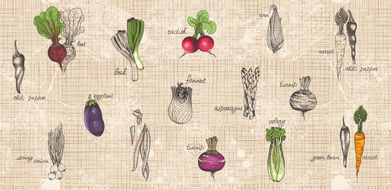 Carta da parati Vegetables Carta da parati Vegetables