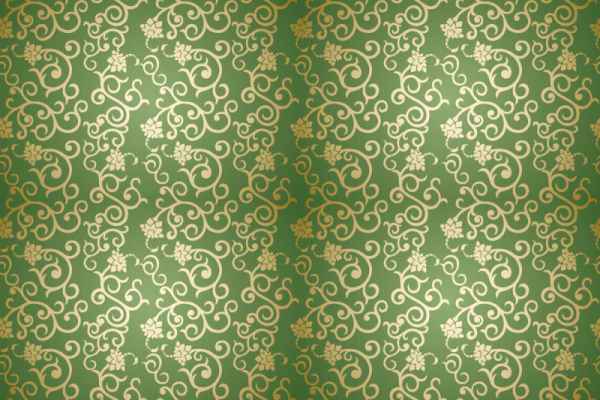 Carta da parati Pattern fiori oro