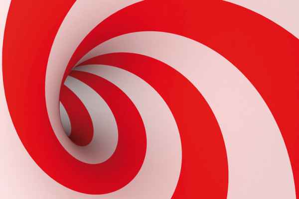Carta da parati Spirale Rossa