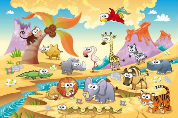 Carta da parati Animali Savana
