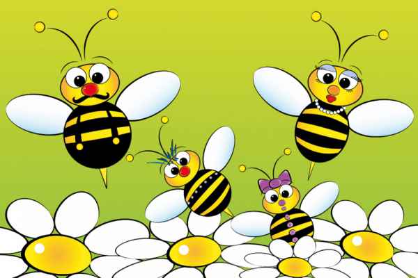 Carta da parati Bees Family