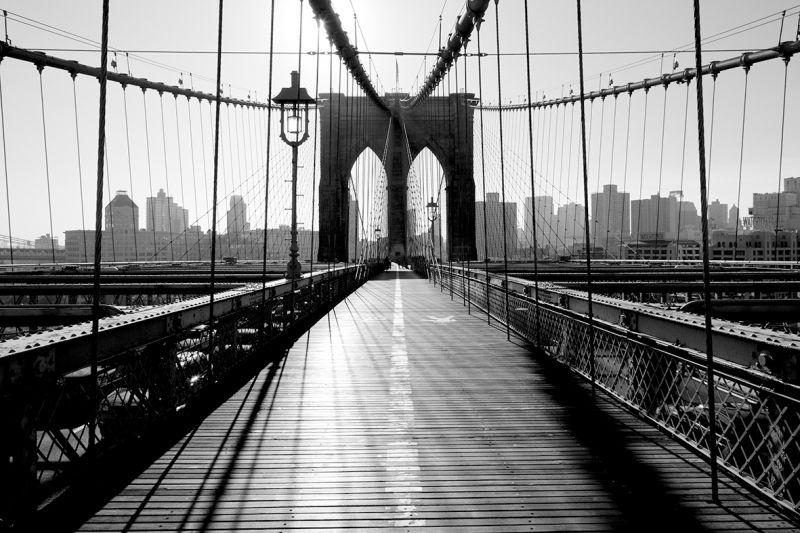 Carta da parati New York, Brooklyn Bridge Vintage