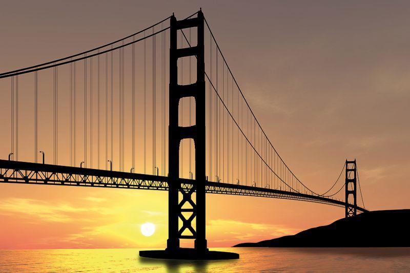 Carta da parati San Francisco, Golden Gate 2