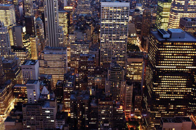 Carta da parati New York, Grattacieli Night