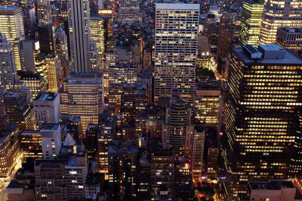 Carta da parati New York, Grattacieli Night