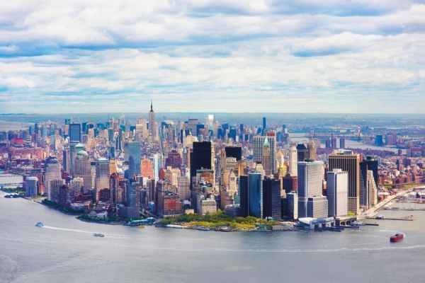 Carta da parati New York, Manhattan Aerea