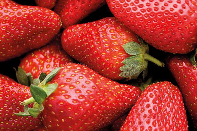 Carta da parati Fragole Macro