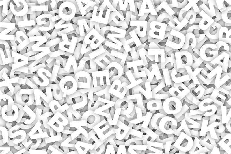 Carta da parati Buchstaben