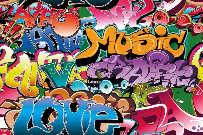 Carta da parati Graffiti colorati