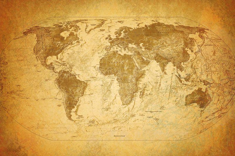 Carta da parati Vecchia Mappa