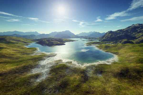 Carta da parati Lago montano
