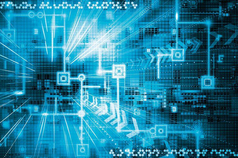 Carta da parati Tecnologia Blu