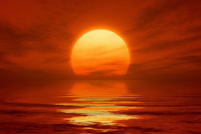 Carta da parati Tramonto rosso